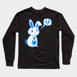 Sad Blue Bunny Rabbit Long Sleeve T-Shirt